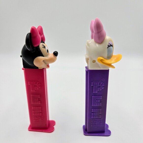 Disney Minnie Mouse And Daisy Duck Pez Dispensers Made In Hungary Pink Purple - Picture 5 of 12